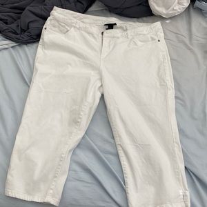 Lane Bryant White Capri Pants Spring Summer plus size